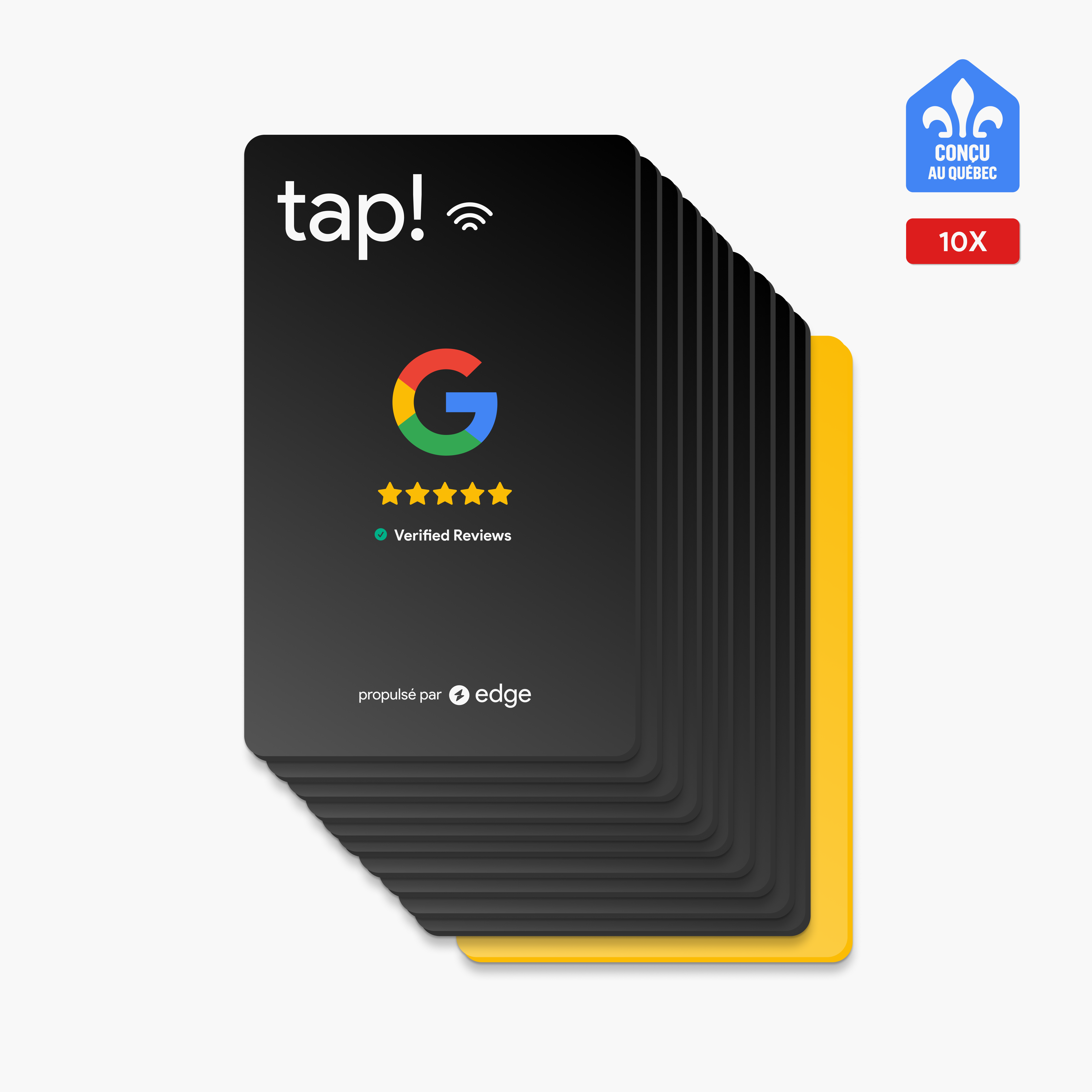 Pack de 10 cartes d'avis Google